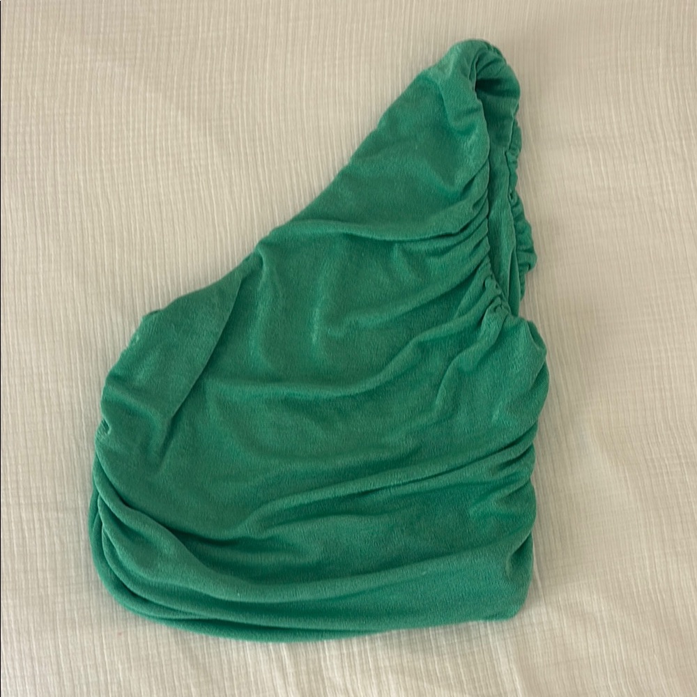 Green One-Shoulder Top